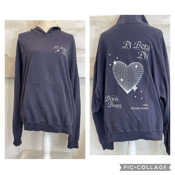 Tops - Pi Beta Phi navy Hoodie size x-large